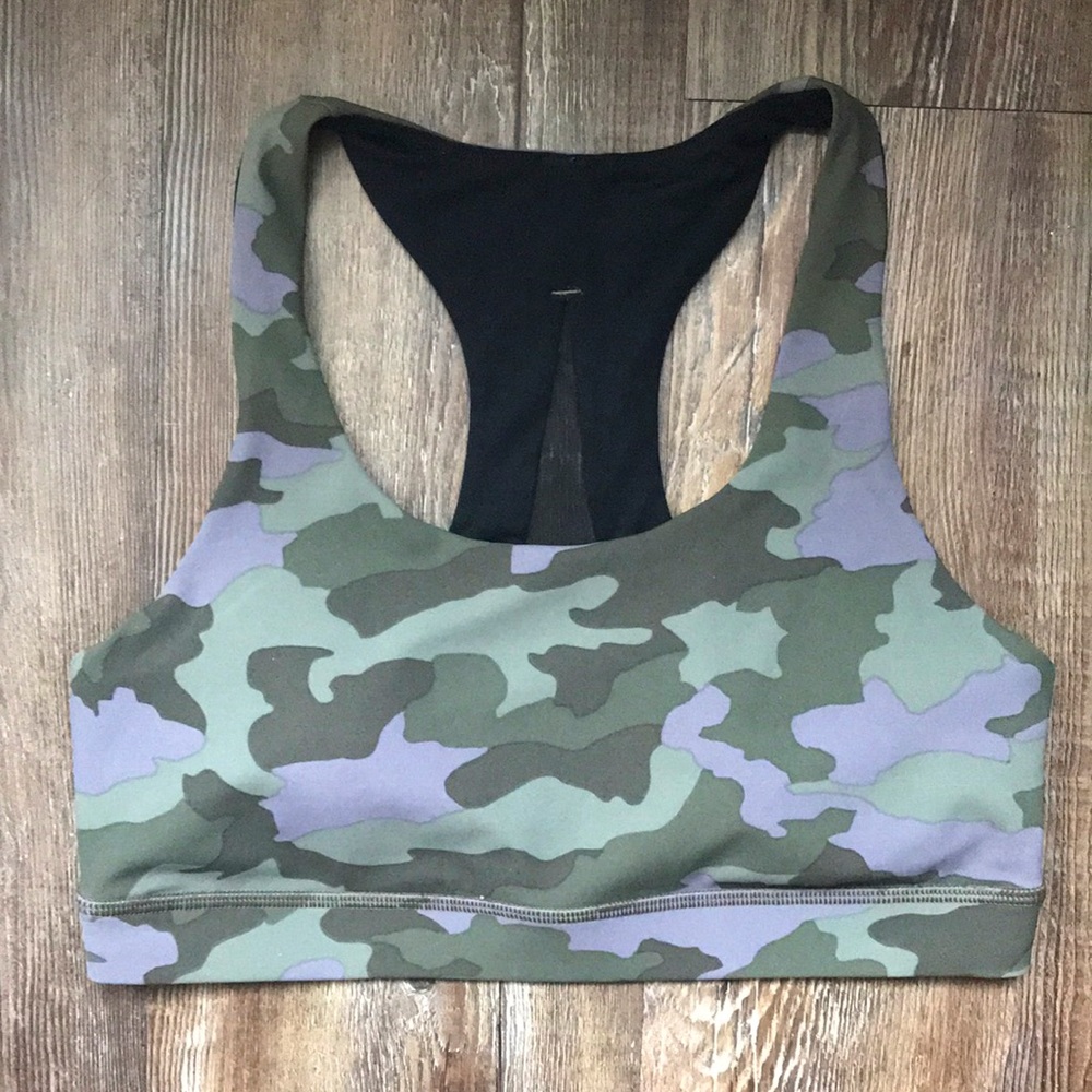 Lululemon Camo Invigorate Bra Size 6